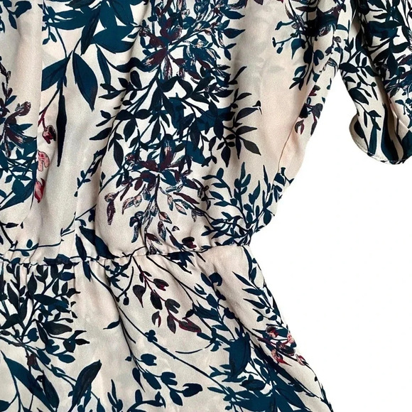 Parker Lianna Silk Floral Cold Shoulder Ruffle Dress XS Pink Wedding Guest - Picture 8 of 14